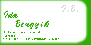 ida bengyik business card